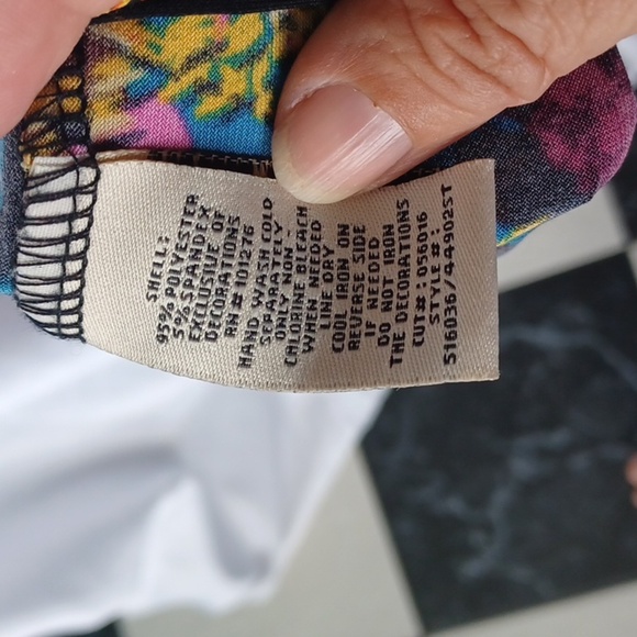 Beige By ECL size 12 Beaded intricate neck line, going down the front. EUC - Picture 7 of 7